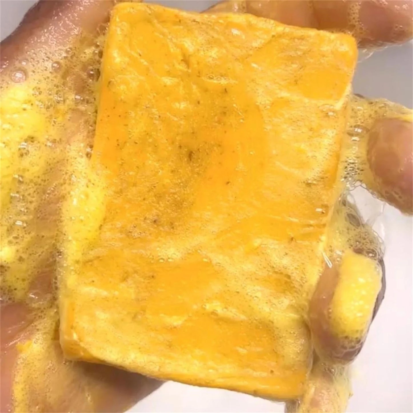 Gzwccvsn Turmeric Soap Bar, Organic Turmeric Soap for Dark Spots & Acne, for Hyperpigmentation, Smooth Skin, All Natural Turmeric Soap Bar, Deep Cleansing Turmeric Soap