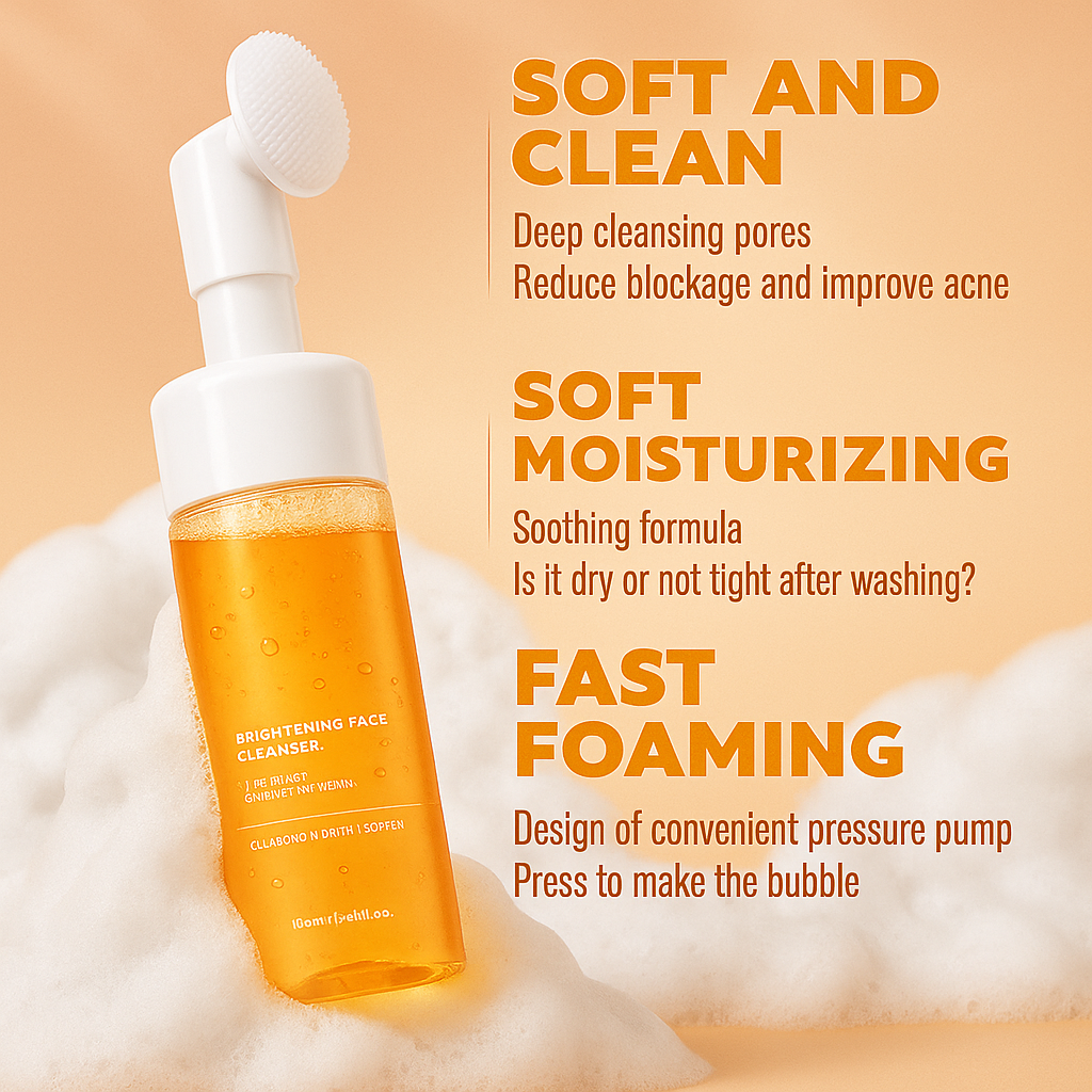 Organic Turmeric Facial Foaming Cleanser Cleanser for All Skin Types
