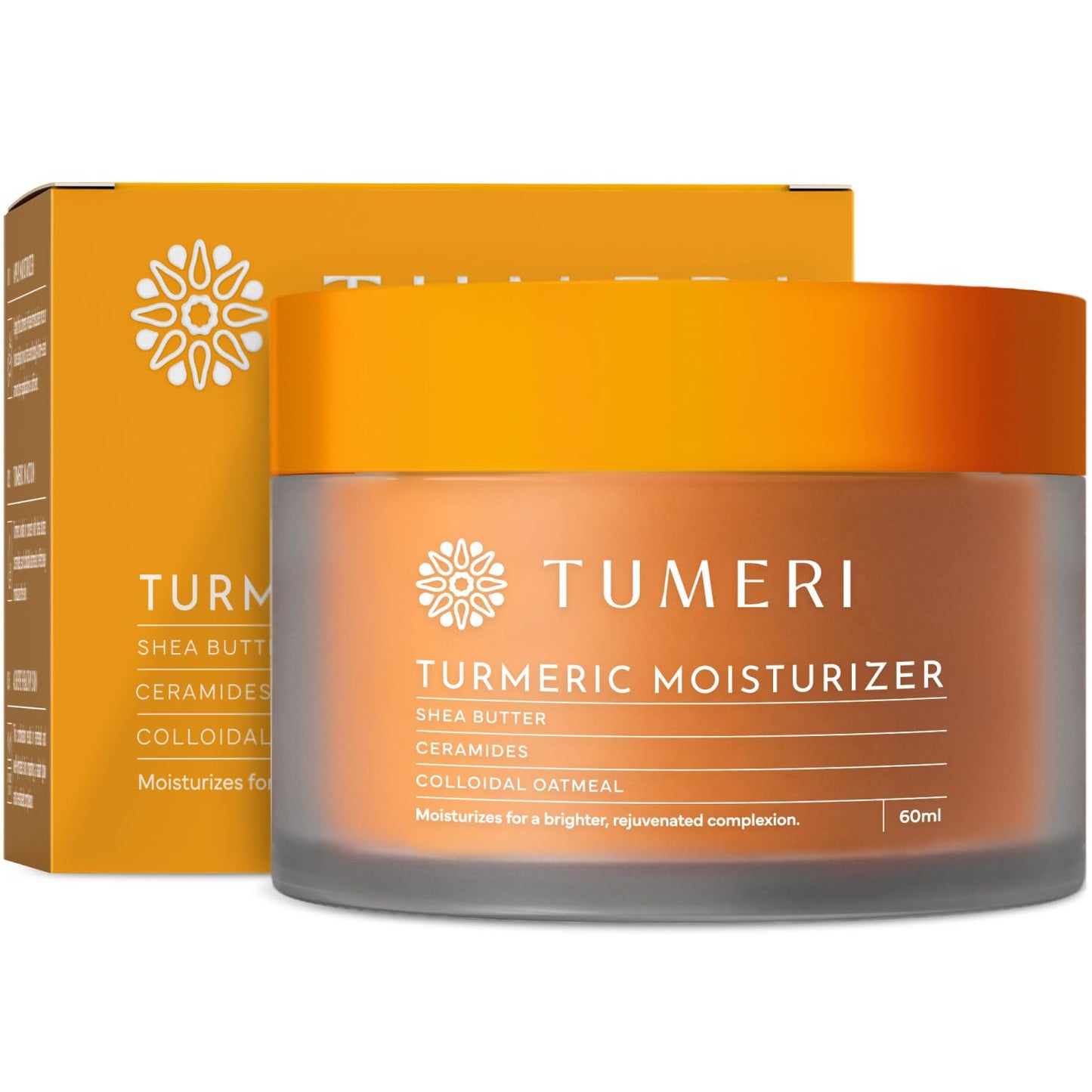 Turmeric Face Moisturizer Cream and Body Cream 60 Ml – Nourishing and Hydrating Face Cream for Dry Skin – Infused with Turmeric Curcumin, Shea Butter, Colloidal Oatmeal